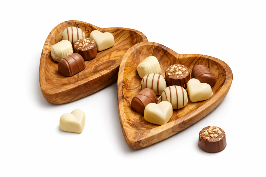 Aperitif bowl - heart-shaped with pointed edges, approx. 14x11 cm.