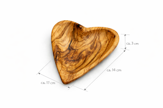 Aperitif bowl - heart-shaped with pointed edges, approx. 14x11 cm.