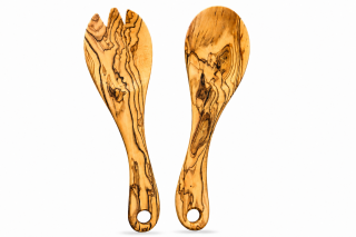 Salatbesteck aus Olivenholz „Menton“ ca. 23 cm