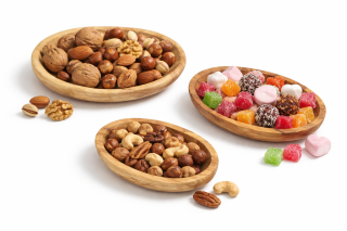 Set of 3 oval aperitif bowls, approx. 18/16/13 cm