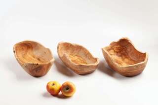 Fruit Bowl with natural edge, small - ca. 21-23 cm