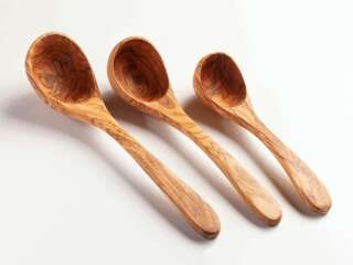 Olive wood ladles, approx. 25–36 cm