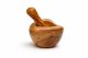 Mörser aus Olivenholz, rustikal, ca. Ø 10 cm