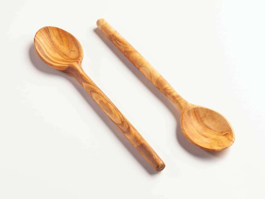 Ess-, Marmeladen- und kleiner Kochlöffel aus Olivenholz, ca. 16 cm