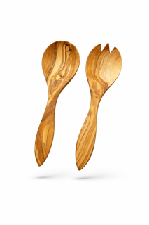 Antipastibesteck / Salatbesteck aus Olivenholz...
