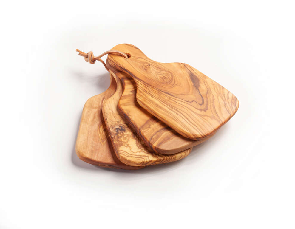 Raclettebrettchen aus Olivenholz, ca. 18 × 10 cm