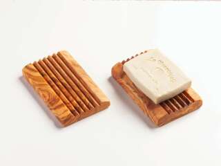 Olive wood soap dish, rectangular, large, approx. 12...