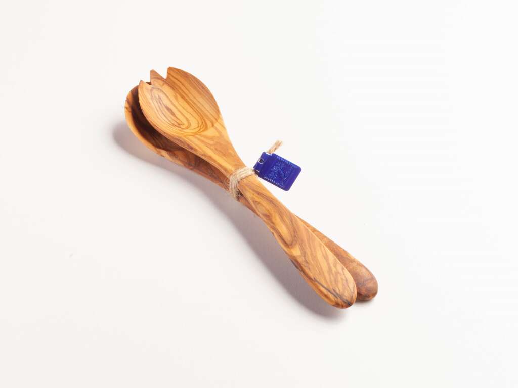 Salatbesteck aus Olivenholz "Provence" ca. 20 cm