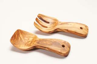 Olive wood pasta and salad servers “Donzère”, approx. 18 cm
