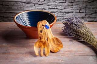Olive wood pasta and salad servers “Donzère”, approx. 18 cm
