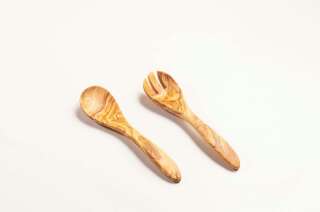 Olive wood salad servers “Drôme”, small, approx. 20 cm