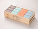 Assorted crate with Soaps of Marseille 125g , 36 Pc. "coastal / maritim"