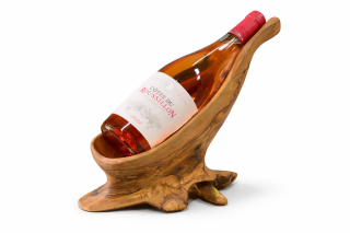 Weinflaschenhalter aus Olivenholz groß