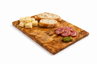 Serving/cutting board made of glued olive wood, approx....