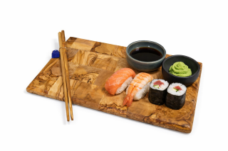 Sushi - Set aus Olivenholz